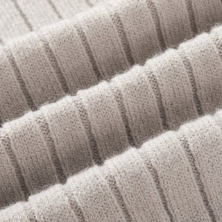 Close-up of ribbed fabric in a neutral color