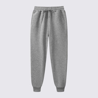Gray sweatpants on a light gray background