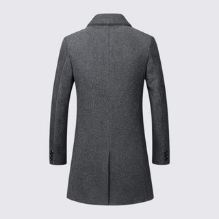 Gray coat on a light gray background