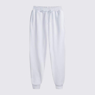 White sweatpants on a light gray background