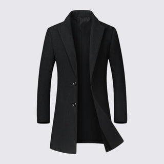Black coat on a light gray background