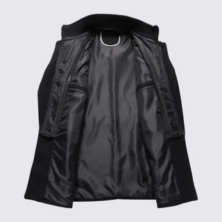 Black jacket on a light gray background