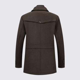Brown coat on a light gray background