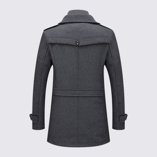 Gray coat on a light gray background