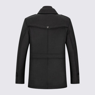 Black coat on a light gray background