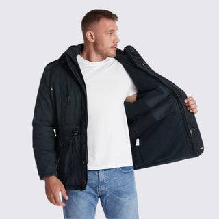 Hooded Multi-Pocket Parka for Men