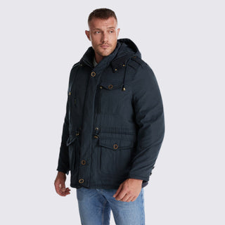 Hooded Multi-Pocket Parka for Men