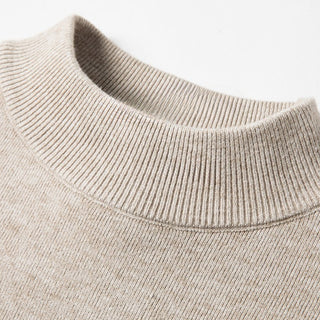 Mock-Neck Ribbed-Hem Sweater for Men