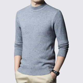 Mock-Neck Ribbed-Hem Sweater for Men