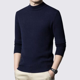 Mock-Neck Ribbed-Hem Sweater for Men