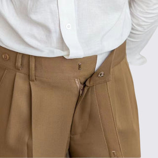 Pleated Tapered Trousers for Men