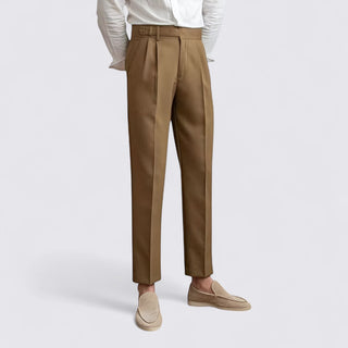 Pleated Tapered Trousers for Men