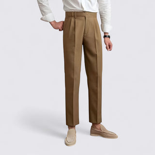 Pleated Tapered Trousers for Men
