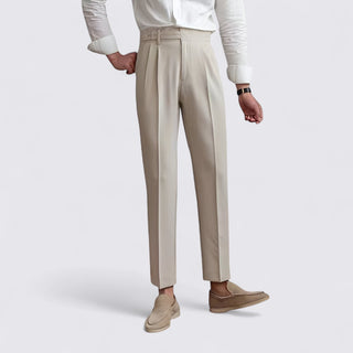 Pleated Tapered Trousers for Men
