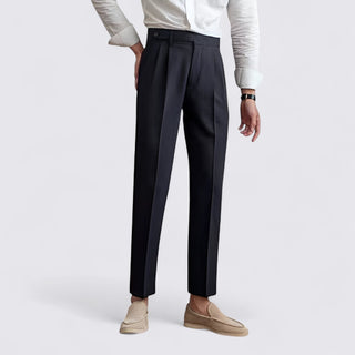 Pleated Tapered Trousers for Men