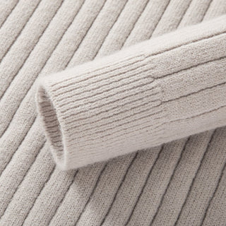 Ribbed Half-Zip Sweater for Men